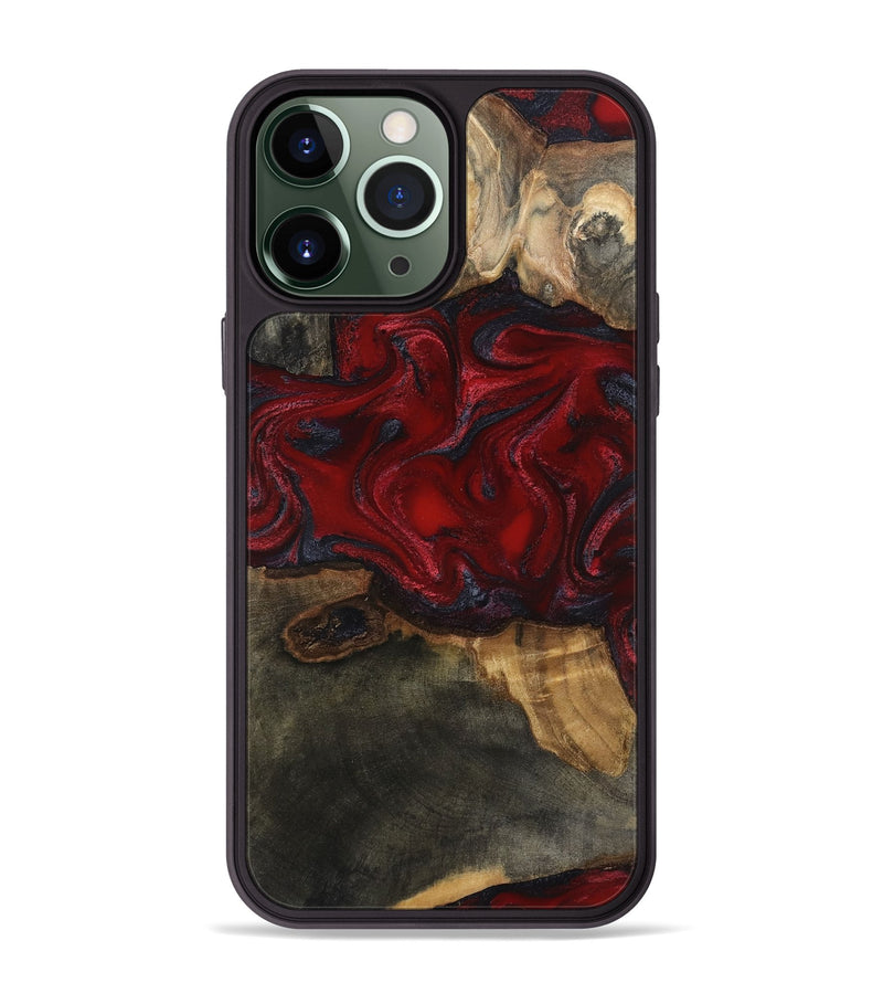iPhone 13 Pro Max Wood Phone Case - Lina (Red, 815509)