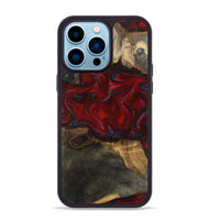 iPhone 14 Pro Max Wood Phone Case - Lina (Red, 815509)
