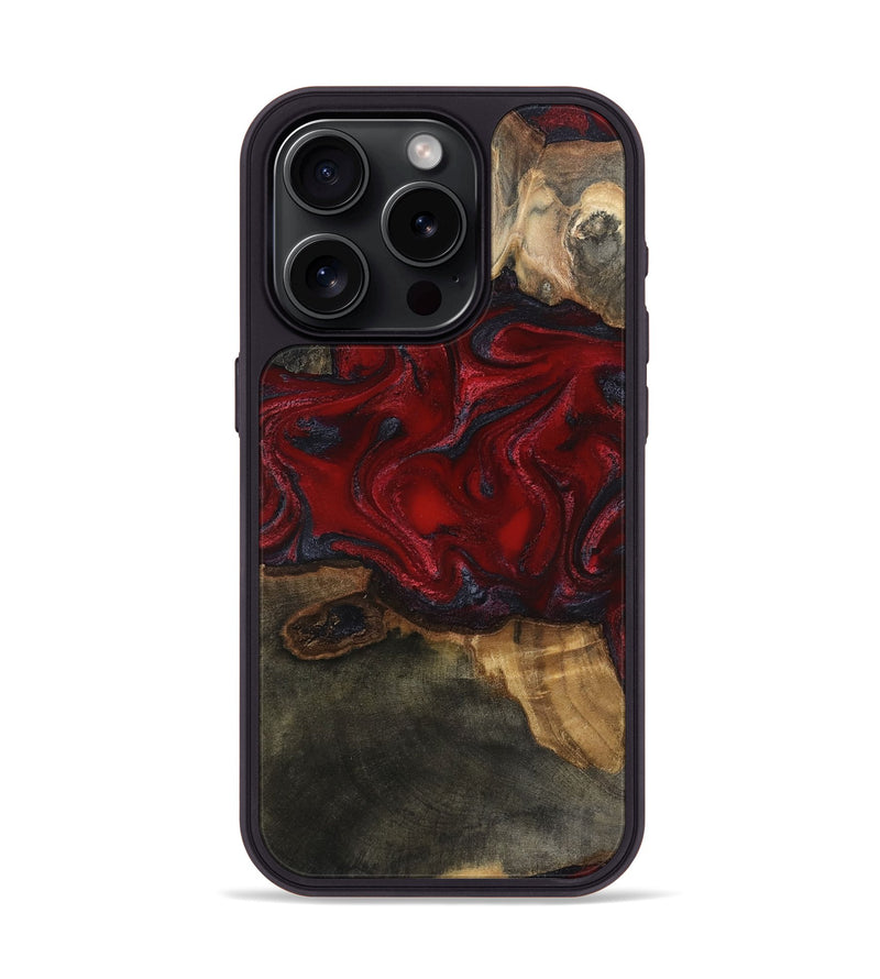 iPhone 15 Pro Wood Phone Case - Lina (Red, 815509)