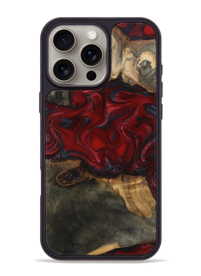 iPhone 16 Pro Max Wood Phone Case - Lina (Red, 815509)