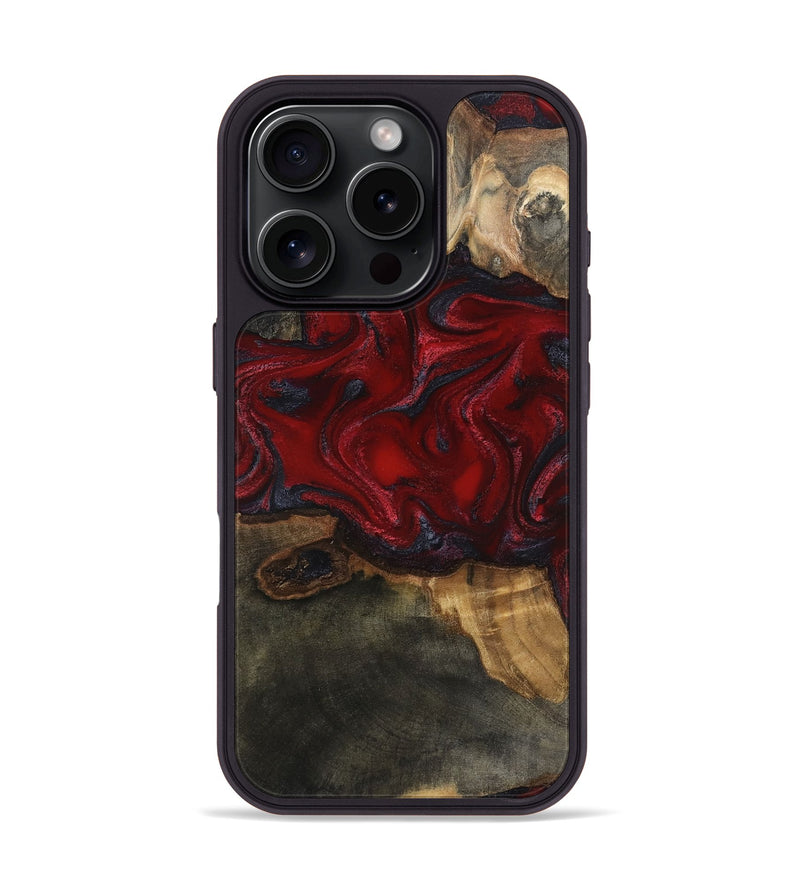 iPhone 16 Pro Wood Phone Case - Lina (Red, 815509)