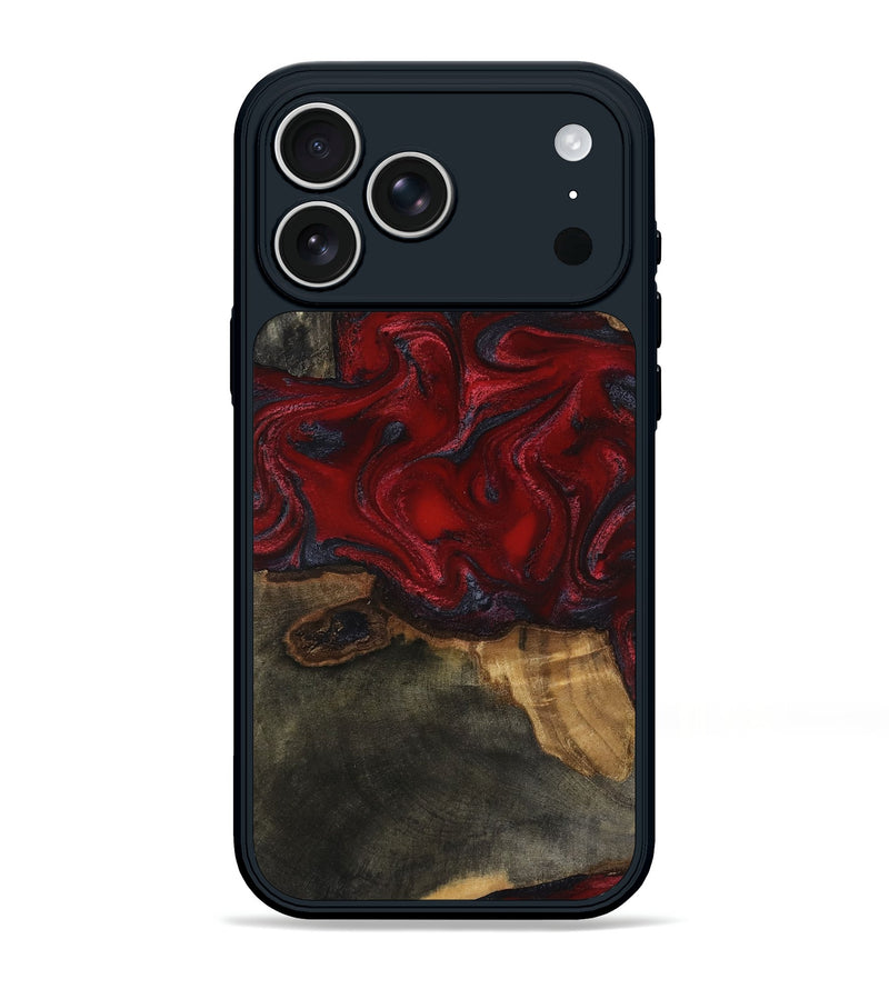 iPhone 17 Pro Max Wood Phone Case - Lina (Red, 815509)