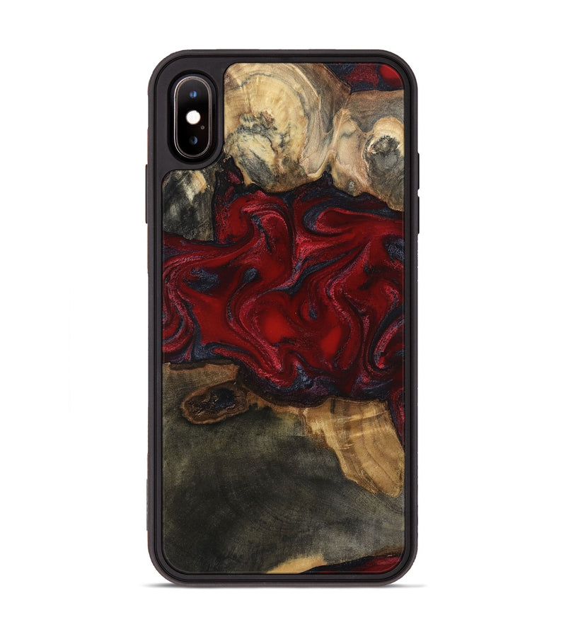 iPhone Xs Max Wood Phone Case - Lina (Red, 815509)