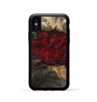 iPhone Xs Wood Phone Case - Lina (Red, 815509)