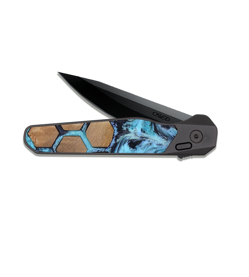 EDC Dark Slate Wood Pocket Knife - Jeffrey (Pattern, 815511)