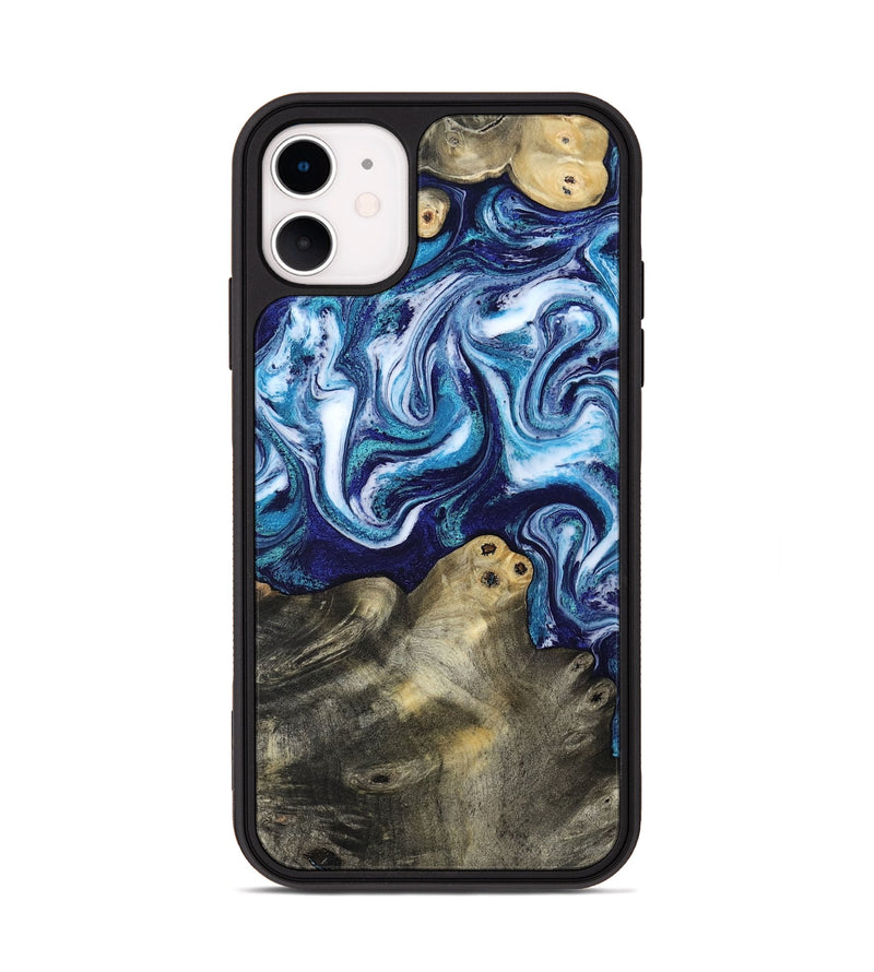 iPhone 11 Wood Phone Case - Krish (Blue, 815523)