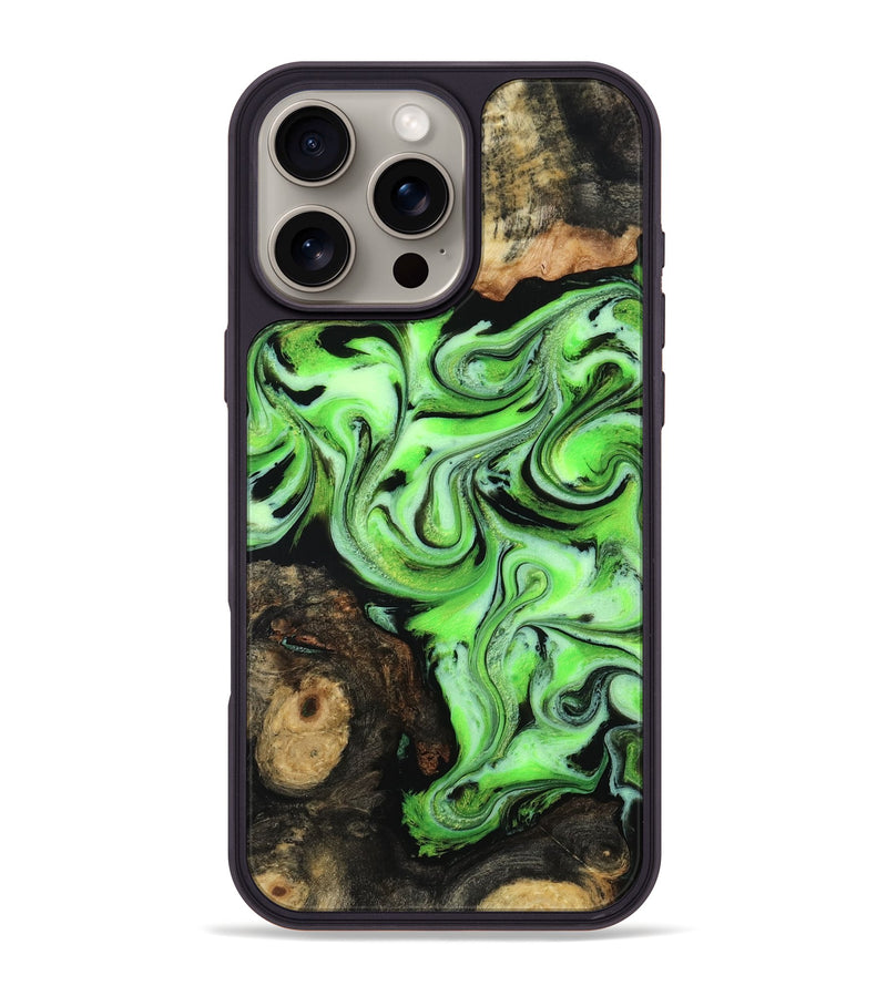 iPhone 16 Pro Max Wood Phone Case - Darcy (Green, 815524)