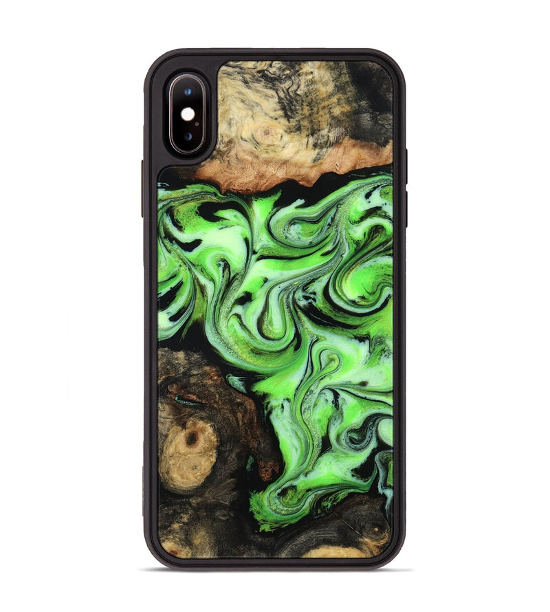 iPhone Xs Max Wood Phone Case - Darcy (Green, 815524)