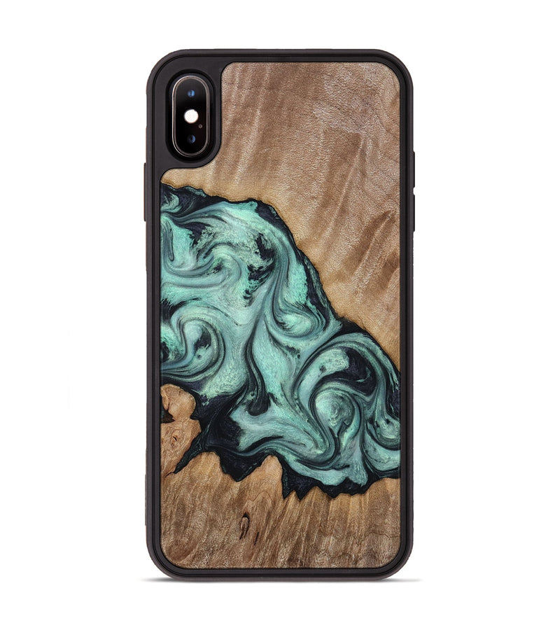 iPhone Xs Max Wood Phone Case - Latanya (Green, 815526)