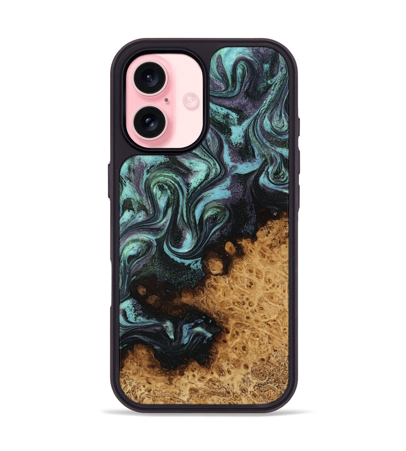 iPhone 16 Wood Phone Case - Cali (Green, 815527)