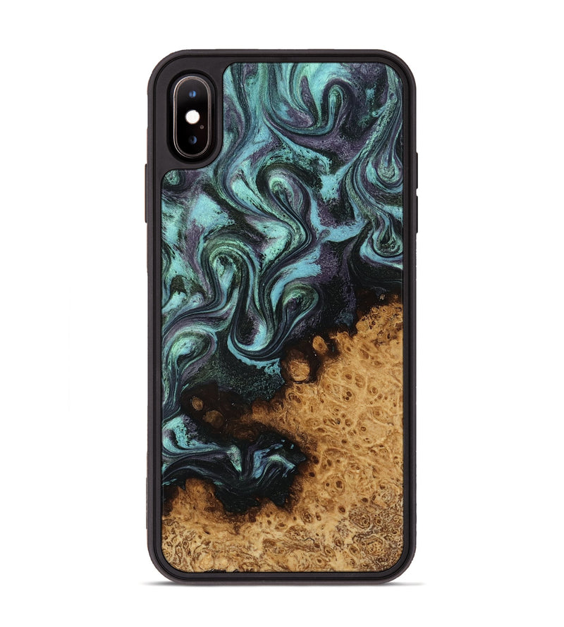 iPhone Xs Max Wood Phone Case - Cali (Green, 815527)