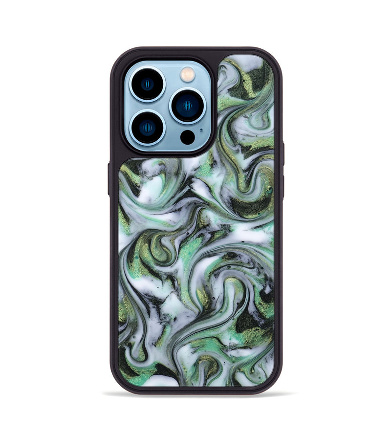 iPhone 14 Pro ResinArt Phone Case - Justine (Green, 815528)