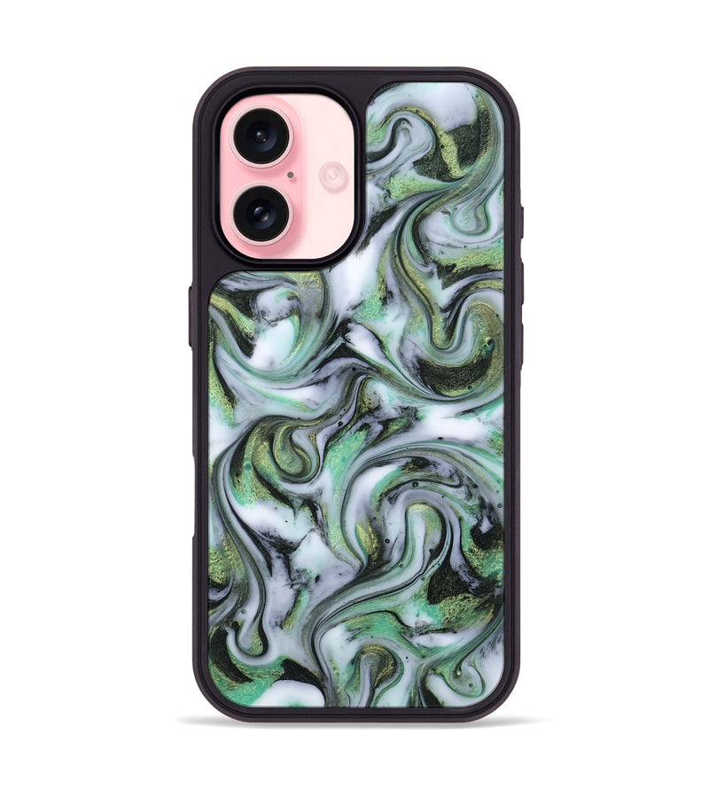 iPhone 16 ResinArt Phone Case - Justine (Green, 815528)