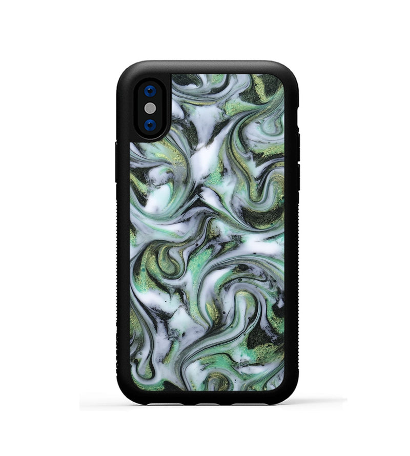 iPhone Xs ResinArt Phone Case - Justine (Green, 815528)