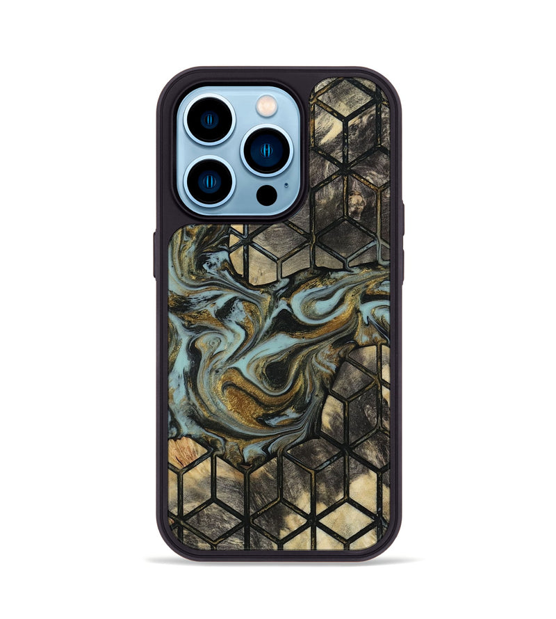 iPhone 14 Pro Wood Phone Case - Sarina (Pattern, 815550)