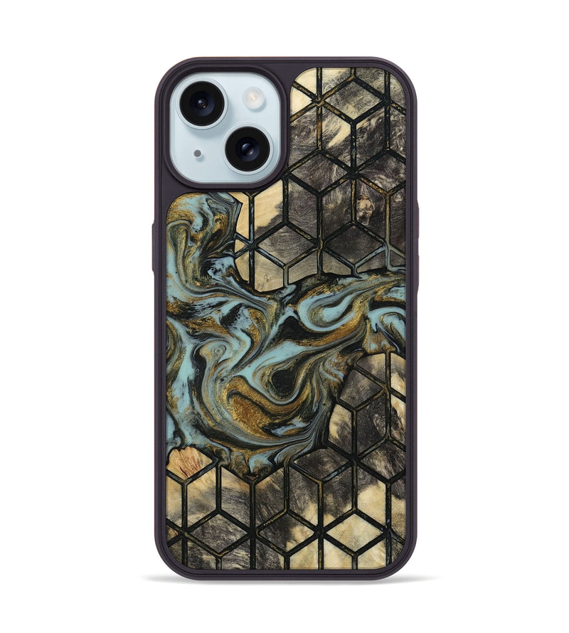 iPhone 15 Wood Phone Case - Sarina (Pattern, 815550)