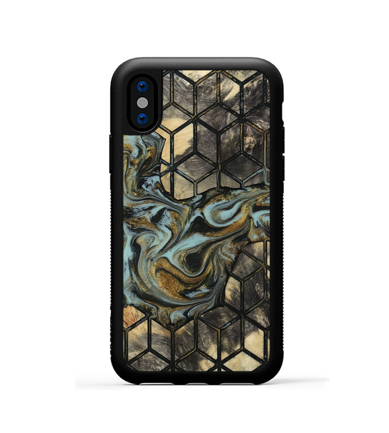 iPhone Xs Wood Phone Case - Sarina (Pattern, 815550)