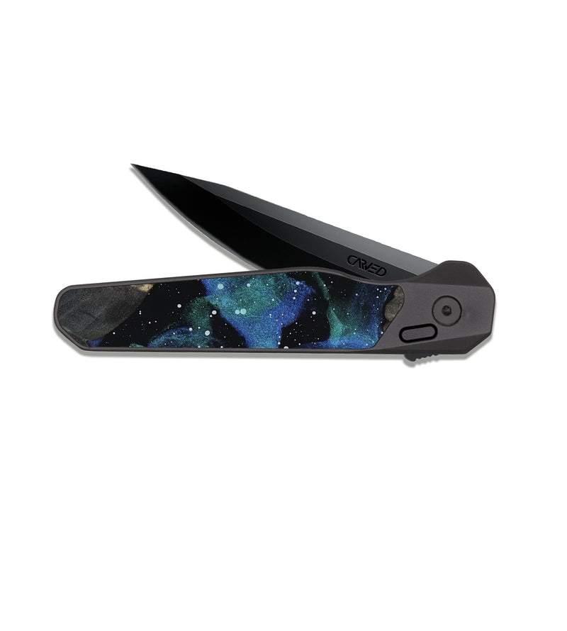 EDC Dark Slate Wood Pocket Knife - Kaycee (Cosmos, 815571)