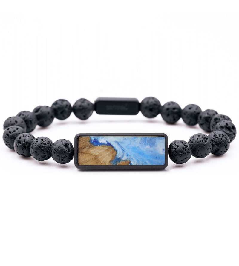 Lava Bead Wood Bracelet - Kathryn (Coastal, 815619)