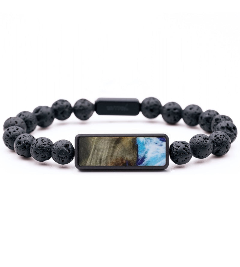 Lava Bead Wood Bracelet - Nakia (Coastal, 815624)