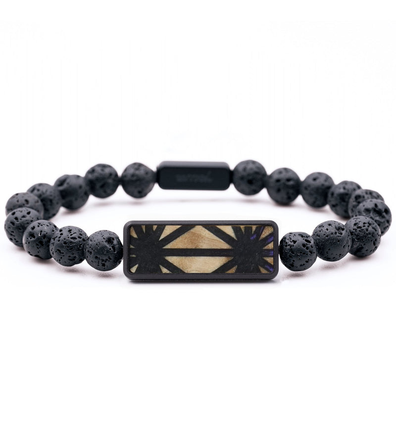 Lava Bead Wood Bracelet - Joan (Pattern, 815627)