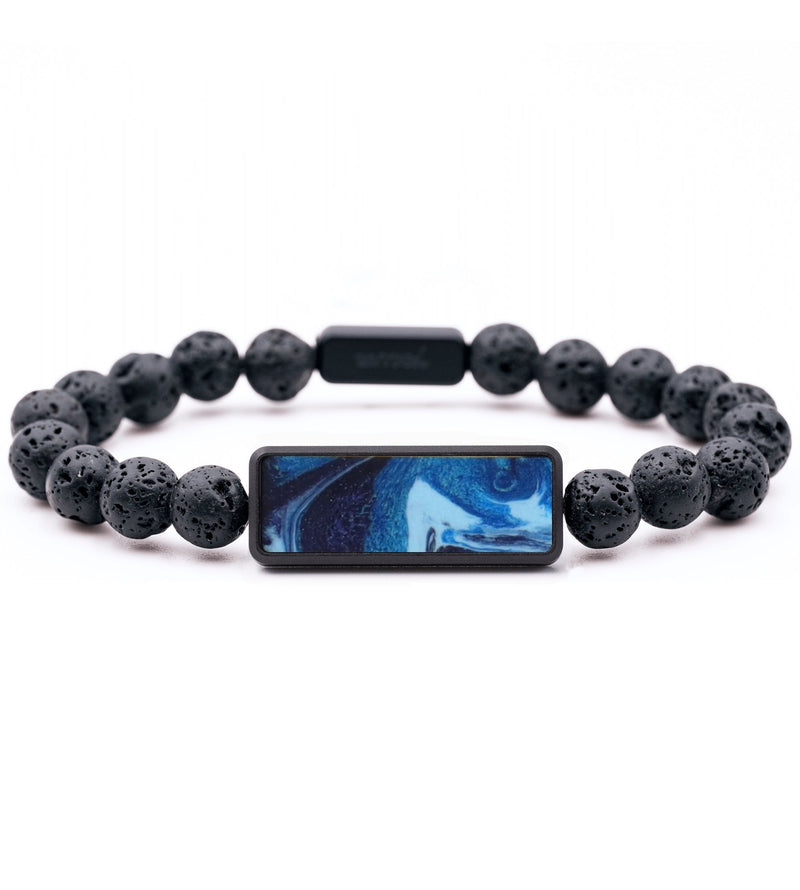 Lava Bead ResinArt Bracelet - Jodi (Blue, 815633)