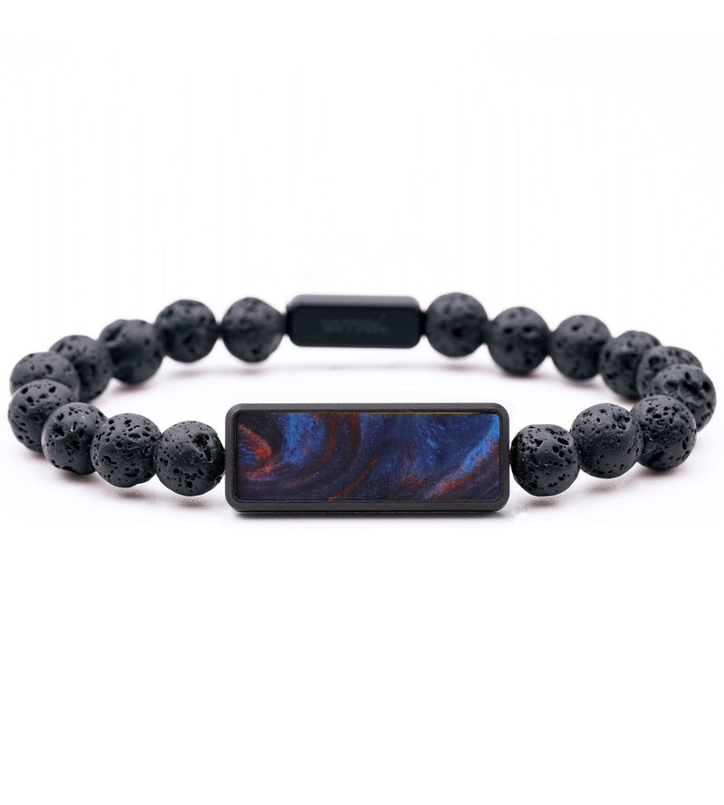 Lava Bead ResinArt Bracelet - Eunice (Blue, 815639)
