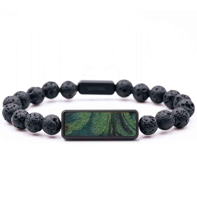 Lava Bead ResinArt Bracelet - Candice (Green, 815647)