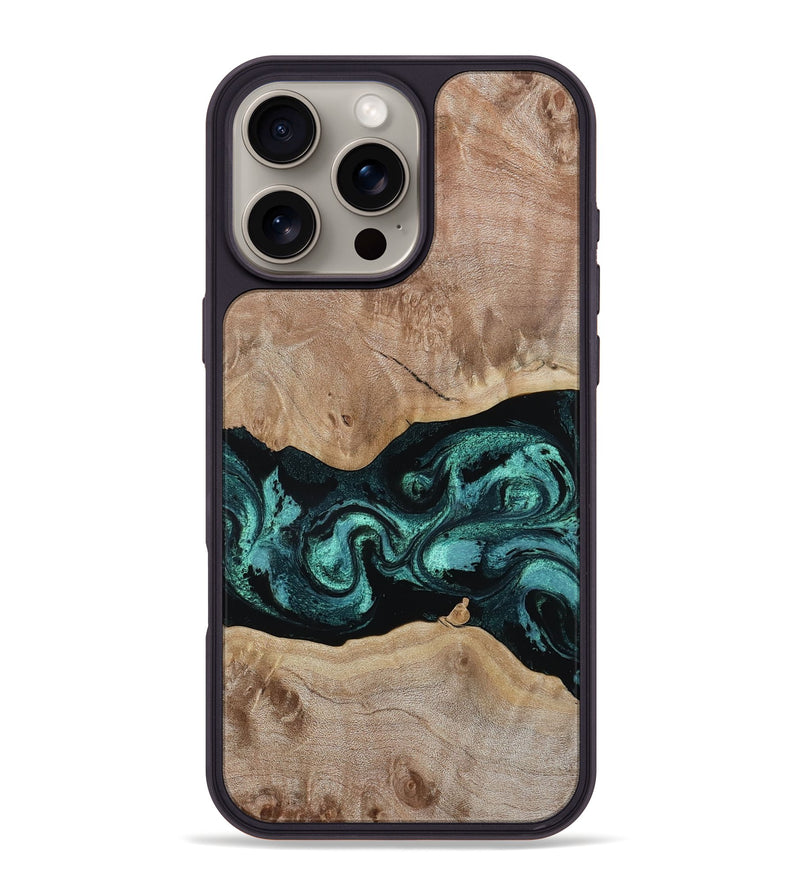 iPhone 16 Pro Max Wood Phone Case - Saige (Green, 815653)