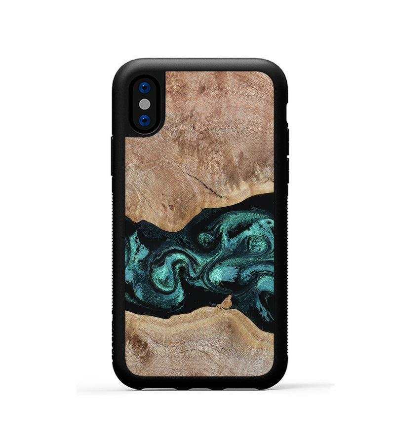 iPhone Xs Wood Phone Case - Saige (Green, 815653)