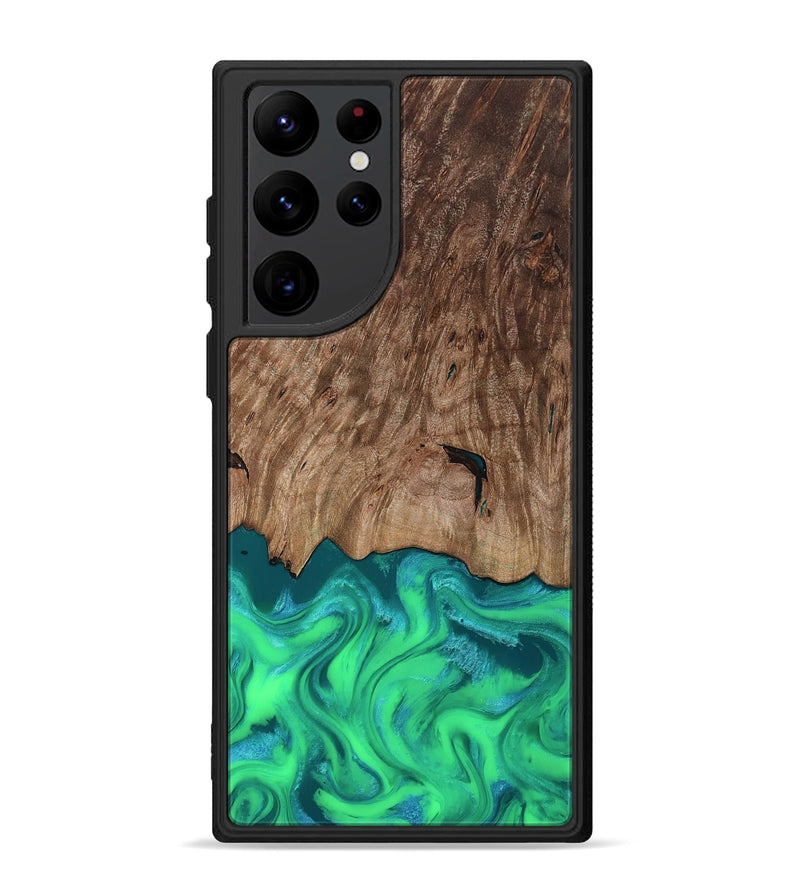 Galaxy S22 Ultra Wood Phone Case - Vern (Green, 815654)