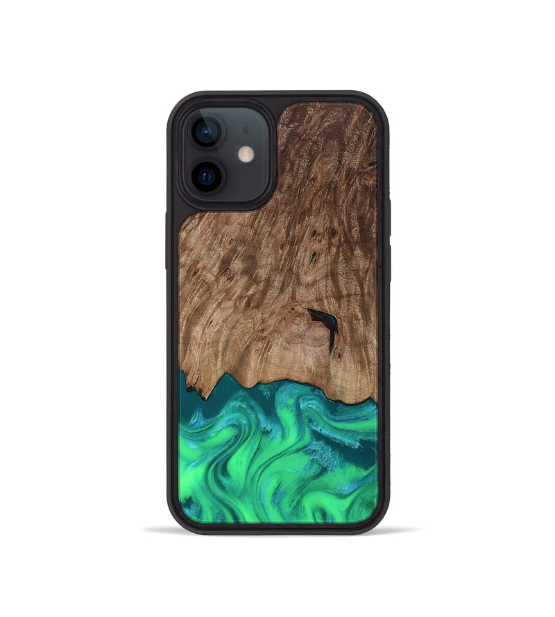 iPhone 12 mini Wood Phone Case - Vern (Green, 815654)