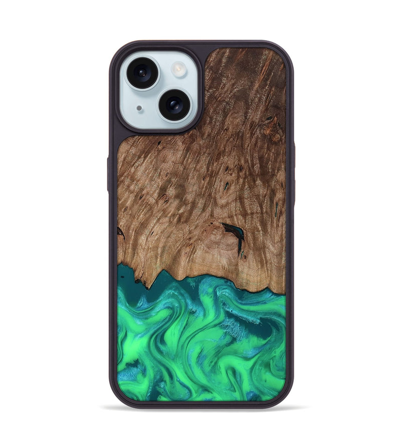 iPhone 15 Wood Phone Case - Vern (Green, 815654)