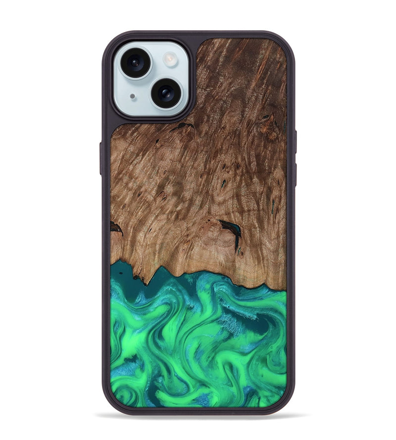 iPhone 15 Plus Wood Phone Case - Vern (Green, 815654)