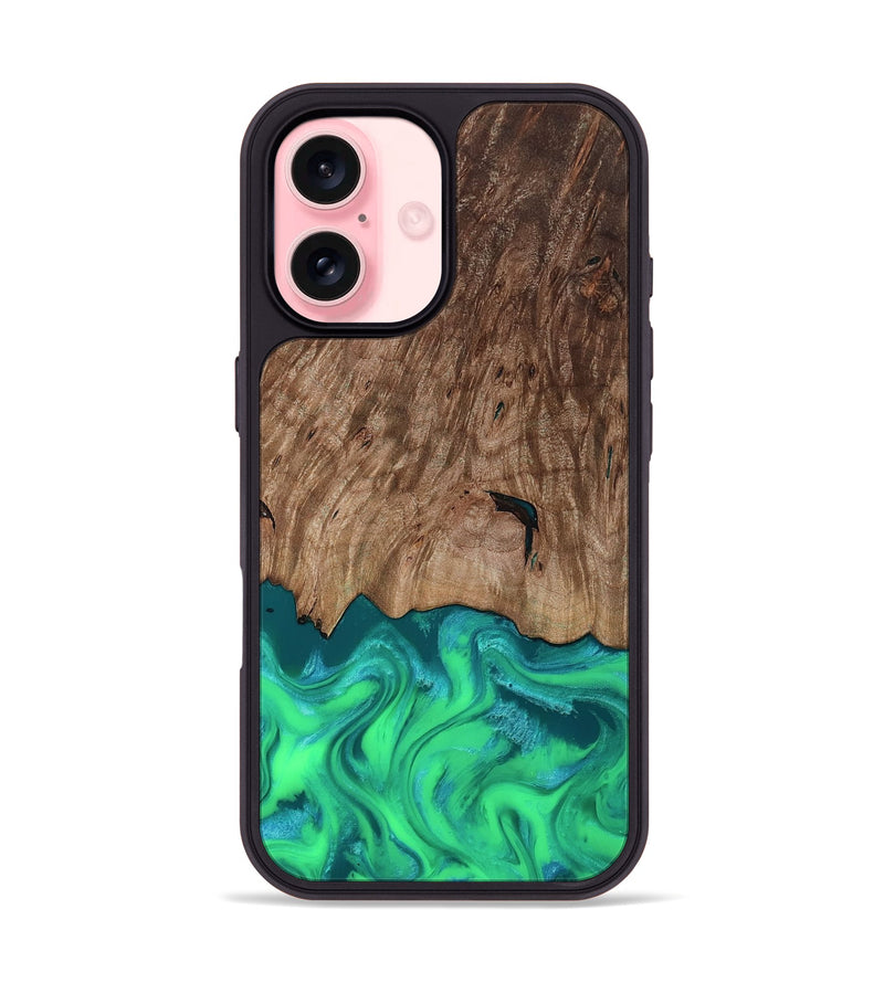 iPhone 16 Wood Phone Case - Vern (Green, 815654)
