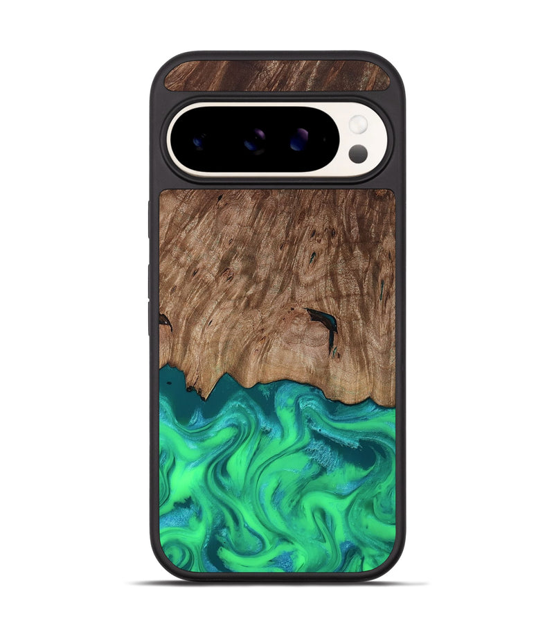 Pixel 9 Wood Phone Case - Vern (Green, 815654)