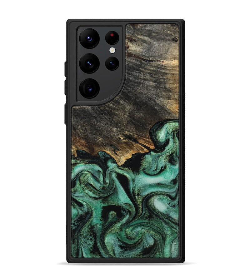 Galaxy S22 Ultra Wood Phone Case - Devan (Green, 815657)