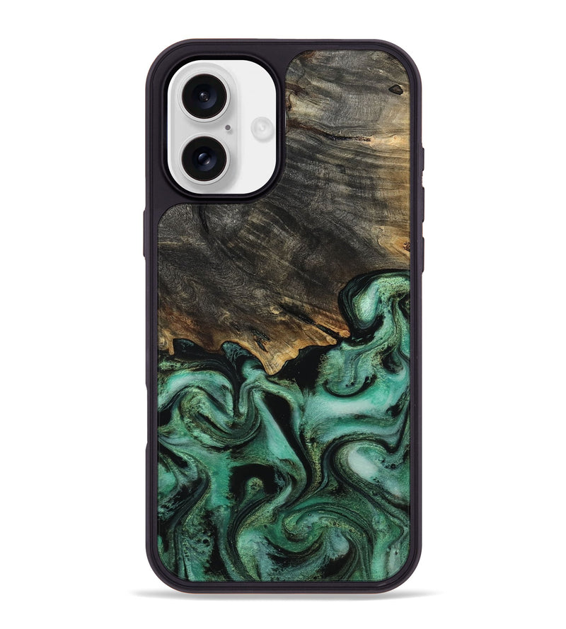 iPhone 16 Plus Wood Phone Case - Devan (Green, 815657)