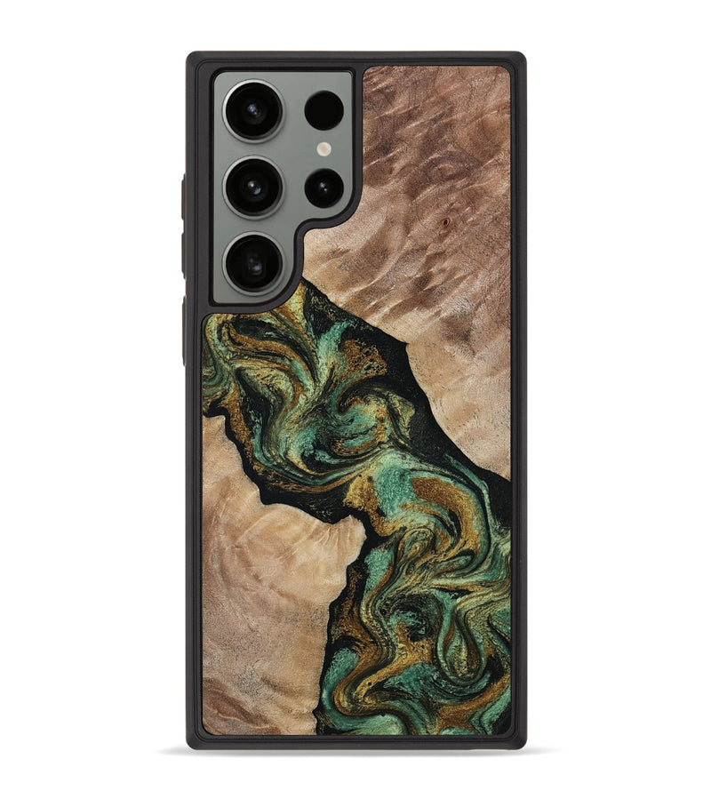 Galaxy S23 Ultra Wood Phone Case - Deron (Green, 815658)
