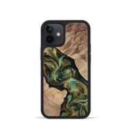 iPhone 12 mini Wood Phone Case - Deron (Green, 815658)