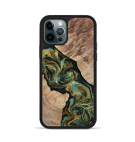iPhone 12 Pro Wood Phone Case - Deron (Green, 815658)