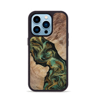 iPhone 14 Pro Wood Phone Case - Deron (Green, 815658)