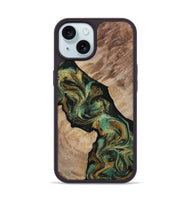 iPhone 15 Wood Phone Case - Deron (Green, 815658)