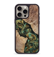 iPhone 15 Pro Max Wood Phone Case - Deron (Green, 815658)