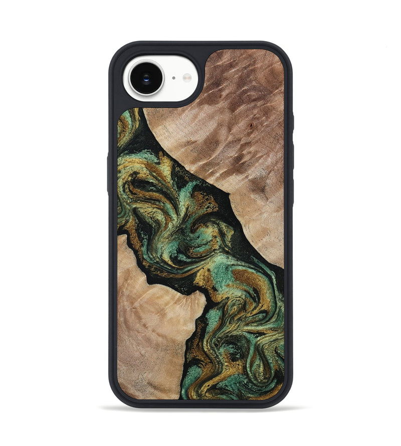 iPhone 16e Wood Phone Case - Deron (Green, 815658)