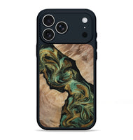 iPhone 17 Pro Max Wood Phone Case - Deron (Green, 815658)
