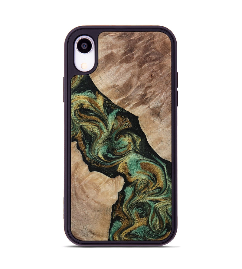 iPhone Xr Wood Phone Case - Deron (Green, 815658)