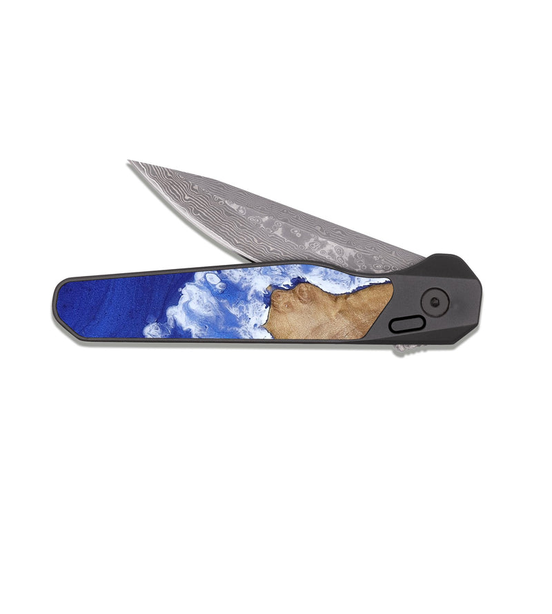 EDC Dark Damascus Wood Pocket Knife - Archer (Coastal, 815679)