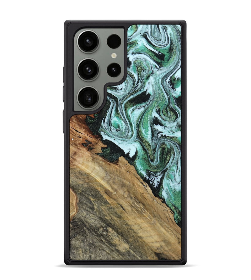Galaxy S24 Ultra Wood Phone Case - Pearle (Green, 815689)