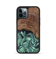 iPhone 12 Pro Wood Phone Case - Donovan (Green, 815690)